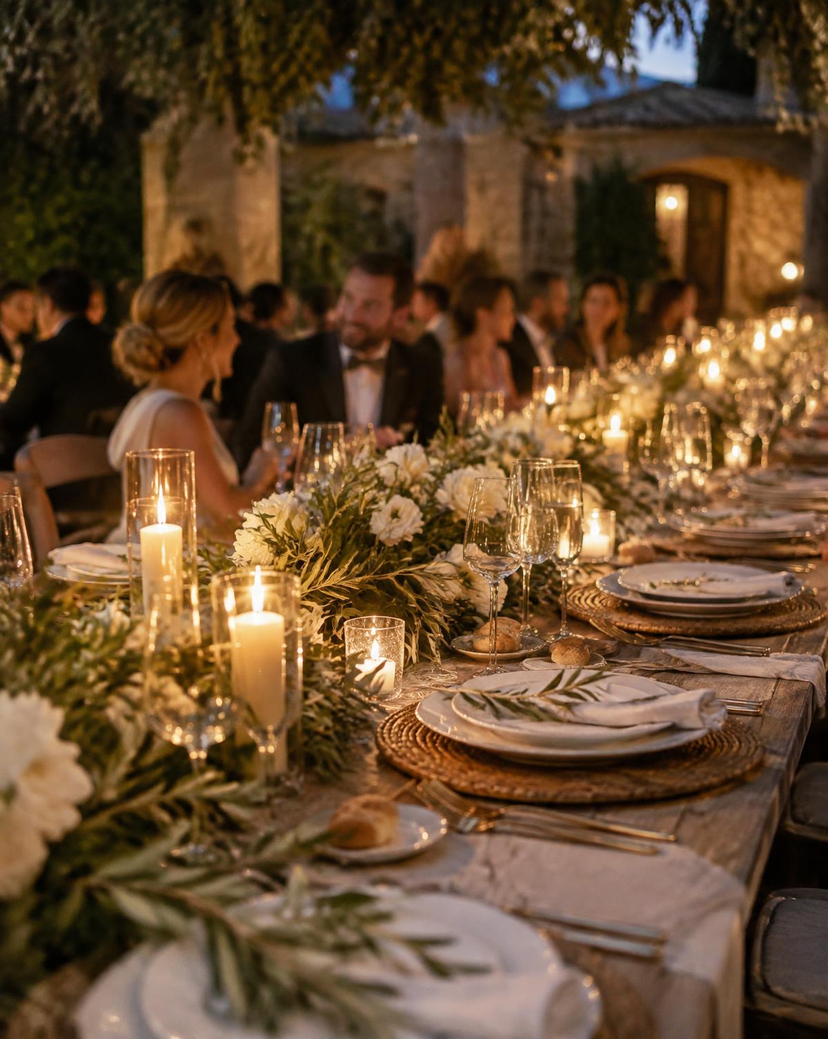 Candlelit celebration table